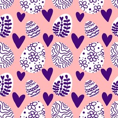 Easter seamless pattern with eggs for wallpaper and fabrics and textiles
