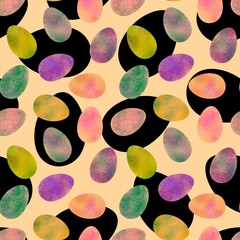 Easter seamless pattern with eggs for wallpaper and fabrics and textiles