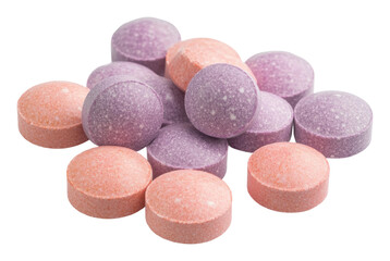 Obraz premium Vibrant soft tablets for health isolated on transparent background