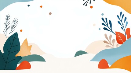 Fototapeta premium Experience serene winter vibes with this stunning watercolor abstract art, showcasing lovely earth tones and playful textures.