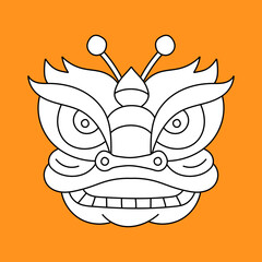 Cartoon China Clipart: Kawaii China Clipart: Black and White Doodle Clipart of Chinese Culture