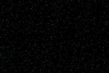 Dark black background with subtle green starry speckles