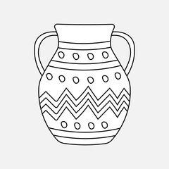 Doodle Egypt Clipart: Cartoon Egypt Clipart: Black and White Kawaii Egypt Clipart