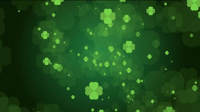 Clover St Patrick's DaySt Patrick's Day Background Green Clover Animation 