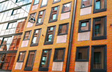 New houses construction in Europe. Residential house development	