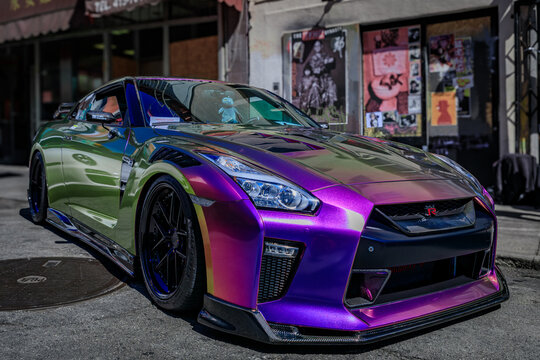 Nissan GT-R with a House of Kolor custom paint, Chinatown Car Show San Francisco