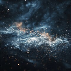 Glimpses of Celestial Elegance: Captivating Close-Up of Ethereal Cosmic Dust Particles Dancing in Endless Space Symphony