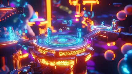 A luminous futuristic storyteller animating hyper-detailed scenes a dynamic fantasy adventure with glowing, lifelike visuals.