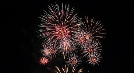Abstract firework background with free space for text