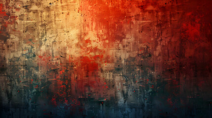 Fototapeta premium Abstract textured artwork featuring a gradient of warm and cool colors.