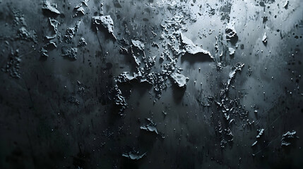 Fototapeta premium Abstract texture of peeling paint on a metallic surface, creating a moody atmosphere.