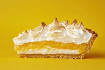 A Slice Of Lemon Meringue Pie With Crisp Crust