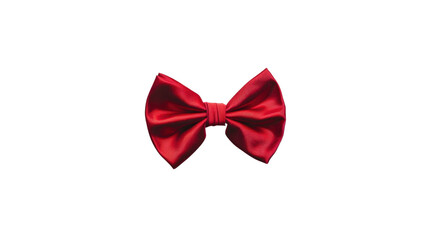 Elegant red bow tie isolated on transparent background