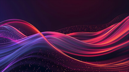 Naklejka premium Abstract waves in vibrant colors create a dynamic and modern visual effect.