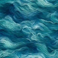 Obraz premium Abstract Teal and Blue Wave Pattern