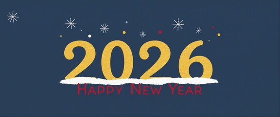 Elegant 2026 New Year Celebration Card Design