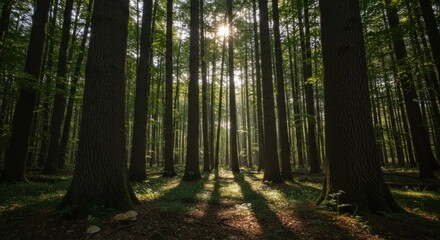 Obraz premium Sunlit Forest Path