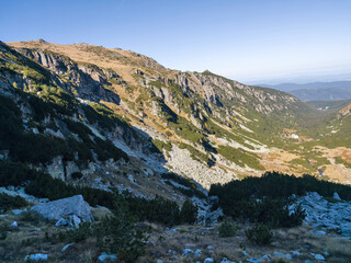 Fototapeta premium Landscape of Rila Mountain near Malyovitsa peak, Bulgaria