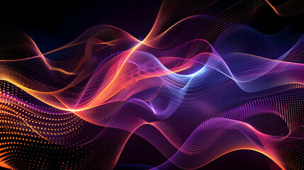Obraz premium Abstract waves of color and light create a dynamic, flowing visual experience.