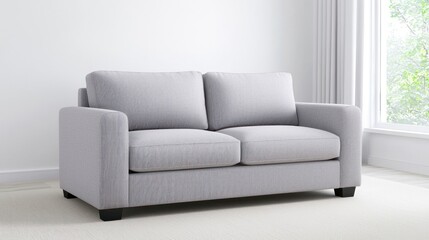 Grey Fabric Sofa in Modern Living Room