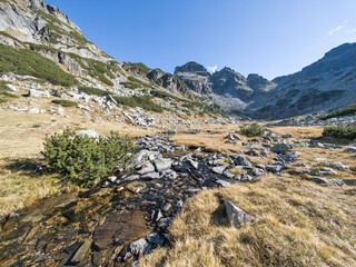 Landscape of Rila Mountain near Malyovitsa peak, Bulgaria