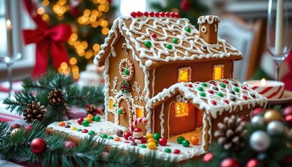 Naklejka premium Gingerbread Houses