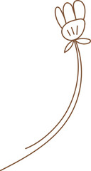 Obraz premium Wildflower Line Hand Drawn