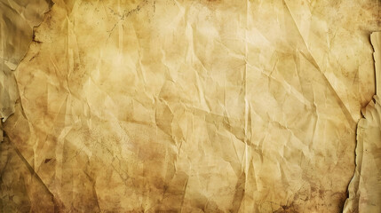 A crumpled, aged parchment background ideal for design or artistic projects.
