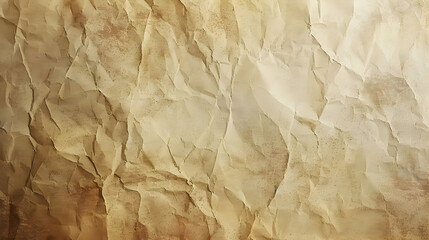 Obraz premium A textured, crumpled paper background with warm tones, suitable for design or artistic purposes.