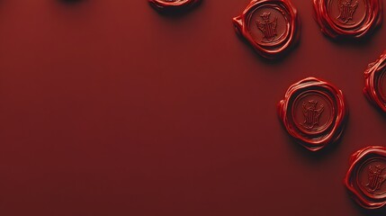 Red Wax Seals:  Authenticity, Craftsmanship, History, Design, Elegance, Symbolism, Tradition, Heritage, Imprint, Luxury