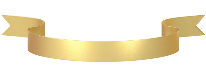 Elegant Golden Ribbon Banner for Design Projects