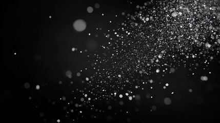 Viral particles in black background.