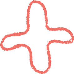 Hand Drawn Crayon Cross Shape