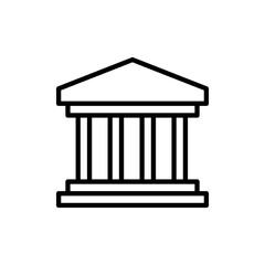 Bank icon vector. Bank sign and symbol, museum, university