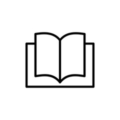 Book icon vector. open book sign and symbol. ebook icon