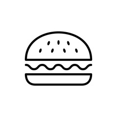 Burger icon vector. burger sign and symbol. hamburger