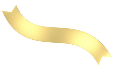 Golden Curving Ribbon Banner - Elegant Design Element