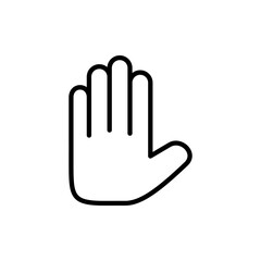 Hand icon vector. hand sign and symbol. palm