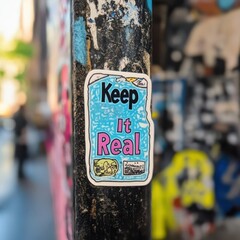 Keep it real sticker designs


