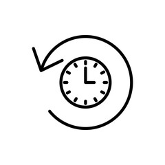 History icon vector. recent event history sign and symbol