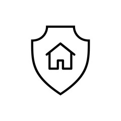 house insurance icon vector. house protection sign and symbol