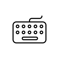 Keyboard icon vector. keyboard sign and symbol