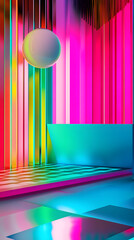 Futuristic AI-generated color palette with metallic hues and digital gradients for tech designs.