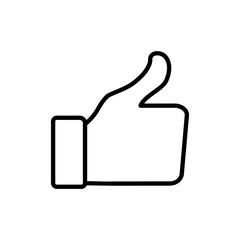 Obraz premium Like icon vector. Thumbs up sign and symbol. Hand like