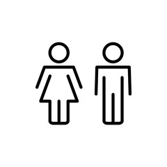 Man and woman icon vector. male and female sign and symbol. Girls and boys