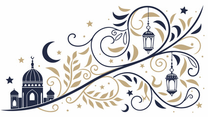 Islamic Art Decorative Ramadan Mosque Crescent Moon Lantern