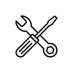Repair tools icon vector. tool sign and symbol. setting icon. Wrench and screwdriver. Service
