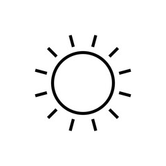 Obraz premium Sun icon vector. Brightness sign and symbol