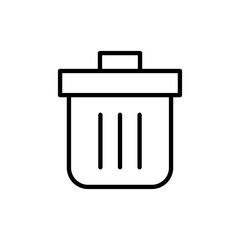 Trash icon vector. trash can icon. delete sign and symbol.