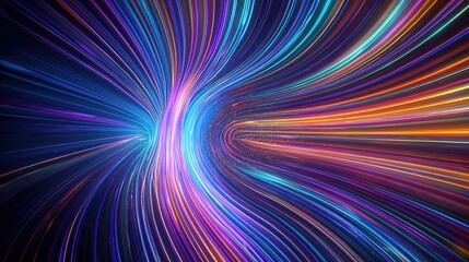 Obraz premium Abstract Colorful Light Tunnel Background